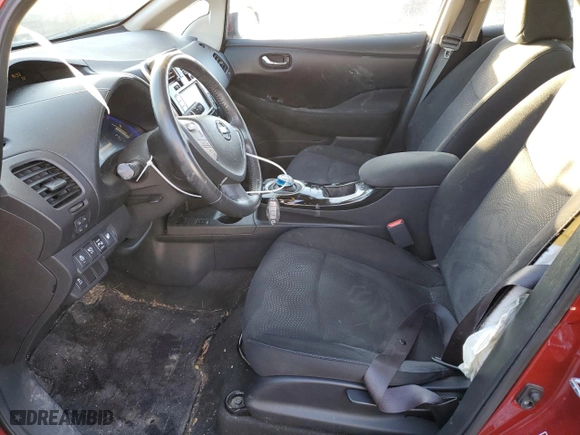 2015 Nissan LEAF SL with VIN 1N4AZ0CP7FC321033, listed as a Copart auction lot 42776715 with 53,700 mi miles and Salvage Title. Bid and sale history available at carsss.com. Image 7.