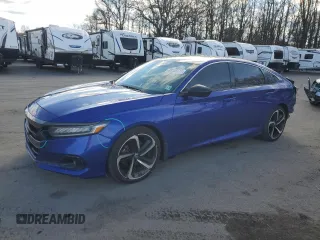 2021 Honda Accord Sport with VIN 1HGCV2F33MA002208, listed as a Copart auction lot 85139714 with 75,839 mi miles and Salvage title. Bid and sale history available at DreamBid. Image 1.