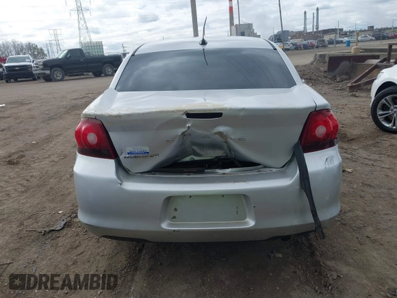 2012 Dodge Avenger SXT with VIN 1C3CDZCB8CN161680, listed as a IAAI auction lot 40581080 with Not Provided miles and . Bid and sale history available at DreamBid. Image 16.