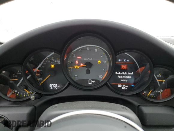 2018 Porsche 911 GT3 with VIN WP0AC2A91JS175089, listed as a Copart auction lot 81383754 with 15,702 mi miles and Salvage Title. Bid and sale history available at DreamBid. Image 9.