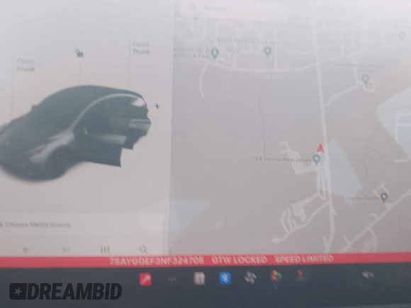 2022 Tesla Model Y Performance with VIN 7SAYGDEF3NF324705, listed as a IAAI auction lot 42076565 with 66,573 mi miles and . Bid and sale history available at DreamBid. Image 18.