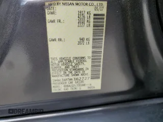 2017 Nissan Altima SR z VIN 1N4AL3AP7HN362727, wystawiony jako Copart lot #56459815 z przebiegiem 132 518 mil mil oraz Szkoda całkowita • Salvage title. Historia ofert i sprzedaży dostępna na DreamBid. Obrazek 12.