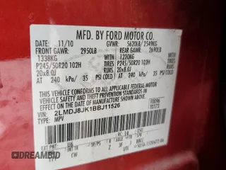 2011 Lincoln MKX with VIN 2LMDJ8JK1BBJ11526, listed as a Copart auction lot 51667125 with 155,234 mi miles and Salvage Title. Bid and sale history available at carsss.com. Image 13.