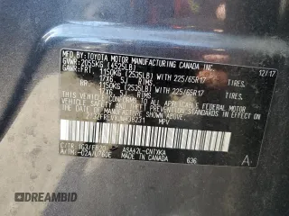 2018 Toyota RAV4 LE z VIN 2T3ZFREVXJW438231, wystawiony jako Copart lot #54773235 z przebiegiem 80 623 mil mil oraz Szkoda całkowita • Salvage title. Historia ofert i sprzedaży dostępna na DreamBid. Obrazek 13.