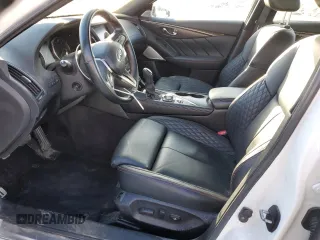 2021 Infiniti Q50 Red Sport 400 with VIN JN1FV7DR7MM880385, listed as a Copart auction lot 44394645 with 48,343 mi miles and Salvage title. Bid and sale history available at DreamBid. Image 7.