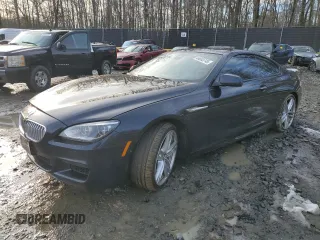 2015 BMW 6 Series 650i xDrive z VIN WBAYM1C52FD325333, wystawiony jako Copart lot #44853745 z przebiegiem Nie podano mil oraz Szkoda całkowita • Salvage title. Historia ofert i sprzedaży dostępna na DreamBid. Obrazek 1.
