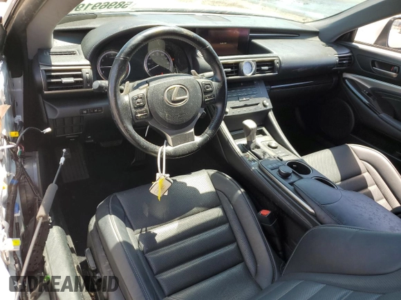 2016 Lexus RC 200t F Sport with VIN JTHHA5BC5G5002326, listed as a Copart auction lot 58969195 with 49,136 mi miles and Salvage title. Bid and sale history available at DreamBid. Image 8.