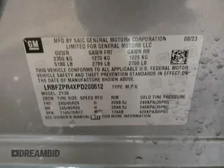 2023 Buick Envision Essence with VIN LRBFZPR4XPD200612, listed as a Copart auction lot 65352914 with 2,019 mi miles and Salvage Title. Bid and sale history available at carsss.com. Image 12.