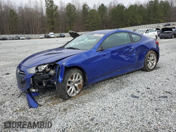 2013 Hyundai Genesis Coupe 2.0T Premium with VIN KMHHT6KDXDU082553, listed as a Copart auction lot 43928385 with 165,736 mi miles and Salvage Title. Bid and sale history available at carsss.com. Image 1.