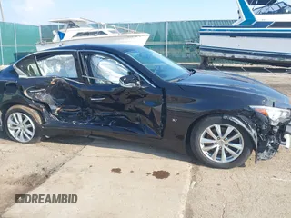 2014 Infiniti Q50 Sport with VIN JN1BV7AR2EM705059, listed as a IAAI auction lot 42019066 with 61,012 mi miles and . Bid and sale history available at carsss.com. Image 6.