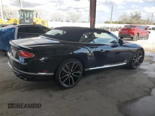 2022 Bentley Continental GT GT V8 with VIN SCBDG4ZGXNC093834, listed as a Copart auction lot 53644245 with 6,578 mi miles and Salvage Title. Bid and sale history available at DreamBid. Image 3.