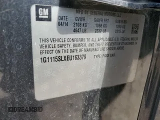 2014 Chevrolet Impala LT with VIN 1G1115SLXEU163379, listed as a Copart auction lot 46427624 with 137,400 mi miles and Clean title. Bid and sale history available at DreamBid. Image 13.