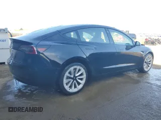 2022 Tesla Model 3 with VIN 5YJ3E1EA2NF190723, listed as a Copart auction lot 46470015 with 108,626 mi miles and Salvage Title. Bid and sale history available at DreamBid. Image 3.