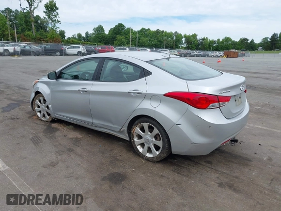 2012 Hyundai Elantra Limited with VIN KMHDH4AEXCU250592, listed as a IAAI auction lot 42326306 with 165,260 mi miles and . Bid and sale history available at DreamBid. Image 3.