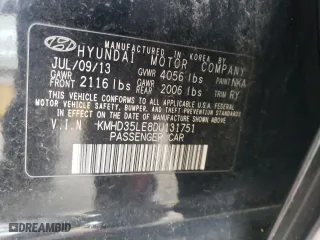 2013 Hyundai Elantra GT with VIN KMHD35LE8DU131751, listed as a Copart auction lot 70362474 with 116,761 mi miles and Clean Title. Bid and sale history available at carsss.com. Image 12.