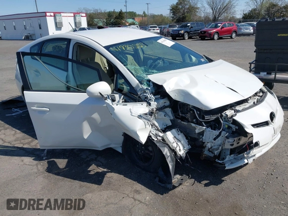 2012 Toyota Prius One with VIN JTDKN3DU3C5459734, listed as a IAAI auction lot 41930505 with 165,000 mi miles. Bid and sale history available at carsss.com. Image 1.