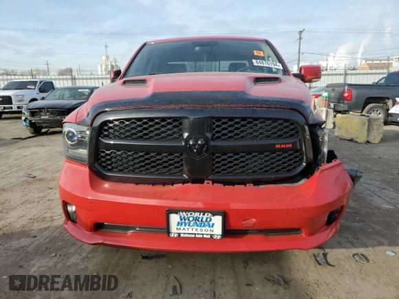 2018 Ram 1500 Night with VIN 1C6RR7MT0JS130142, listed as a Copart auction lot 84876194 with 120,814 mi miles and Salvage Title. Bid and sale history available at carsss.com. Image 5.