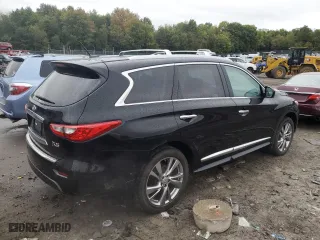 2013 Infiniti JX35 with VIN 5N1AL0MM2DC351663, listed as a Copart auction lot 72913334 with 73,994 mi miles and Salvage Title. Bid and sale history available at carsss.com. Image 3.