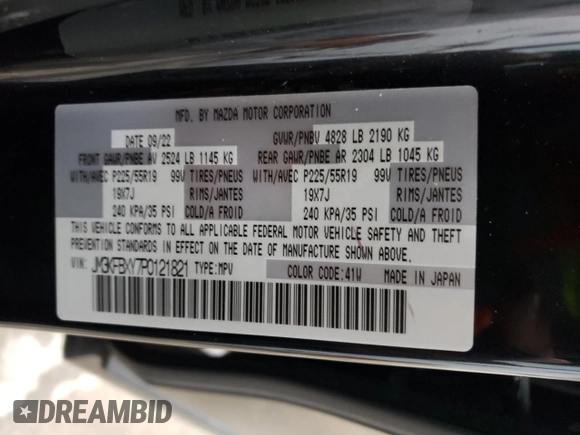 2023 Mazda CX-5 Signature with VIN JM3KFBXY7P0121821, listed as a Copart auction lot 87898905 with 15,313 mi miles and Non Repairable. Bid and sale history available at carsss.com. Image 15.