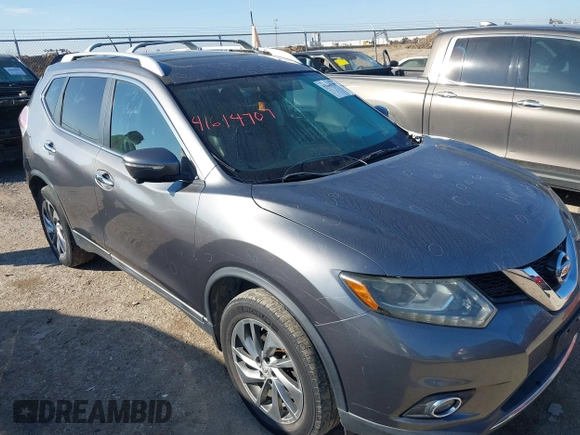 2014 Nissan Rogue S with VIN 5N1AT2MV8EC795457, listed as a IAAI auction lot 41614707 with 129,630 mi miles. Bid and sale history available at carsss.com. Image 6.
