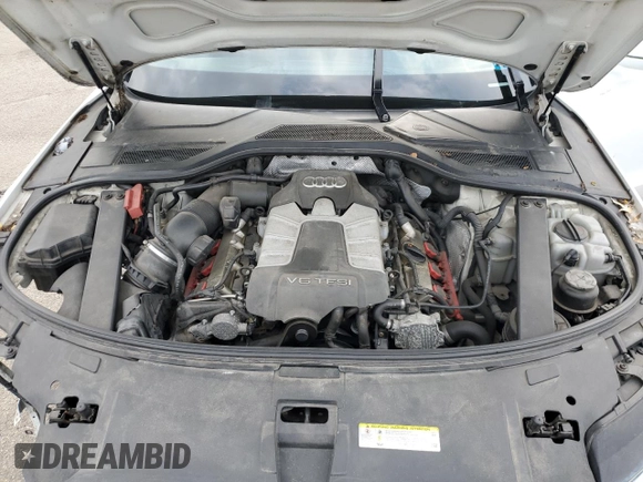 2013 Audi A8 3.0L with VIN WAURGAFD2DN019125, listed as a Copart auction lot 60959515 with 76,585 mi miles and Salvage title. Bid and sale history available at DreamBid. Image 11.