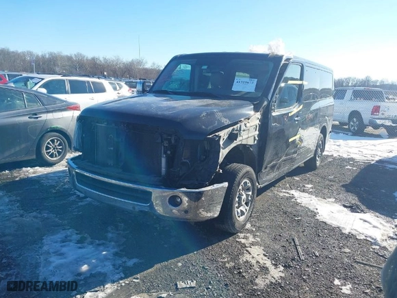 2017 Nissan NV Passenger SL with VIN 5BZAF0AA4HN850383, listed as a IAAI auction lot 41310673 with 122,120 mi miles. Bid and sale history available at carsss.com. Image 2.