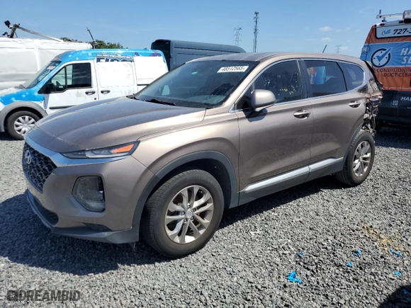 2019 Hyundai Santa Fe SE with VIN 5NMS23AD1KH108054, listed as a Copart auction lot 48512565 with 82,059 mi miles and Salvage Title. Bid and sale history available at carsss.com. Image 1.