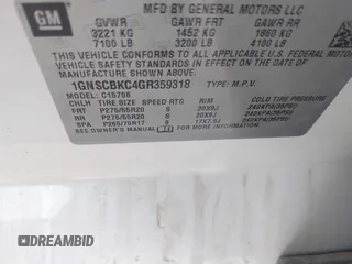 2016 Chevrolet Tahoe LT z VIN 1GNSCBKC4GR359318, wystawiony jako IAAI lot #41866283 z przebiegiem 150 429 mil mil oraz . Historia ofert i sprzedaży dostępna na DreamBid. Obrazek 9.