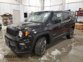 2021 Jeep Renegade Jeepster z VIN ZACNJDAB1MPM43071, wystawiony jako Copart lot #45505045 z przebiegiem 51 423 mil mil oraz Szkoda całkowita • Salvage title. Historia ofert i sprzedaży dostępna na DreamBid. Obrazek 1.