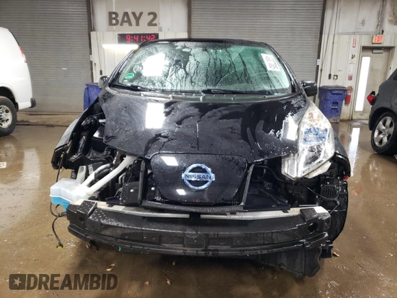 2015 Nissan LEAF S with VIN 1N4AZ0CP6FC334064, listed as a Copart auction lot 49307085 with 42,375 mi miles and Salvage Title. Bid and sale history available at DreamBid. Image 5.