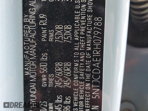 2024 Hyundai Santa Cruz SEL z VIN 5NTJCDAE1RH079788, wystawiony jako Copart lot #43616065 z przebiegiem 25 897 mil mil oraz Szkoda całkowita • Salvage title. Historia ofert i sprzedaży dostępna na DreamBid. Obrazek 12.