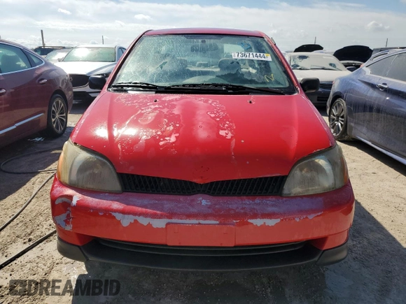 2000 Toyota ECHO with VIN JTDAT123XY0041692, listed as a Copart auction lot 73671444 with Not Provided miles and Non Repairable. Bid and sale history available at DreamBid. Image 5.