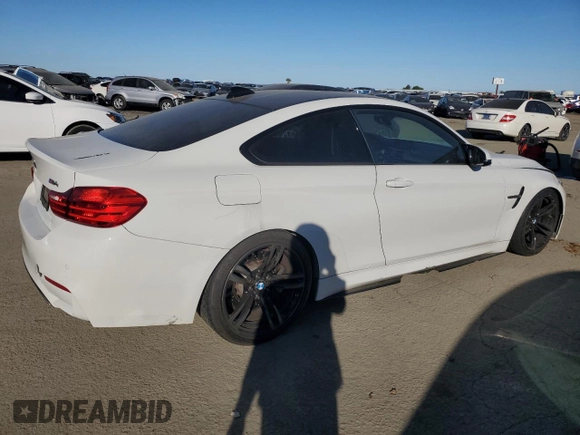 2015 BMW M4 with VIN WBS3R9C59FK334290, listed as a Copart auction lot 87755955 with 59,403 mi miles and Salvage Title. Bid and sale history available at carsss.com. Image 3.