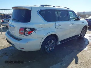 2020 Nissan Armada Platinum with VIN JN8AY2NF2L9361725, listed as a IAAI auction lot 41402106 with Not Provided miles. Bid and sale history available at carsss.com. Image 4.