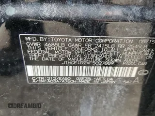 2015 Lexus IS 250 with VIN JTHCF1D2XF5027889, listed as a Copart auction lot 47122285 with 122,426 mi miles and Salvage Title. Bid and sale history available at DreamBid. Image 12.