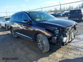 2019 Infiniti QX60 PURE with VIN 5N1DL0MM8KC555829, listed as a IAAI auction lot 41661506 with 32,661 mi miles. Bid and sale history available at carsss.com. Image 1.