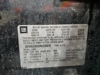 2017 Chevrolet Equinox LT with VIN 2GNALCEKXH6290412, listed as a Copart auction lot 50832045 with 96,146 mi miles and Salvage Title. Bid and sale history available at carsss.com. Image 14.