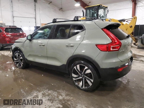 2023 Volvo XC40 Plus Dark Theme with VIN YV4L12UW2P2024297, listed as a Copart auction lot 44742735 with 15,666 mi miles and Salvage title. Bid and sale history available at DreamBid. Image 2.
