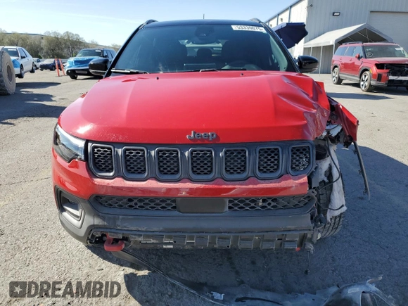 2024 Jeep Compass Trailhawk with VIN 3C4NJDDN3RT585348, listed as a Copart auction lot 53339075 with 1,355 mi miles and Salvage title. Bid and sale history available at DreamBid. Image 5.