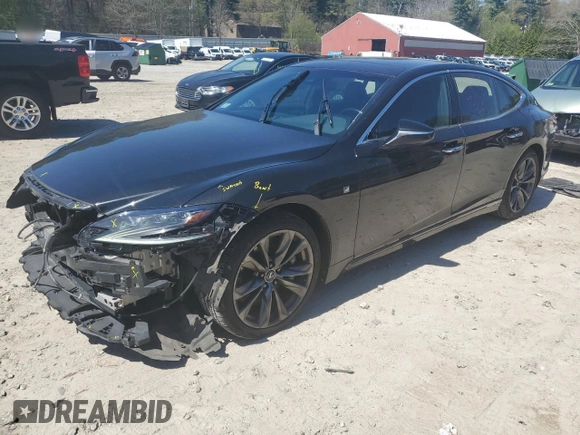 2018 Lexus LS 500 with VIN JTHC51FF4J5000800, listed as a Copart auction lot 54574675 with Not provided miles and Salvage title. Bid and sale history available at DreamBid. Image 1.