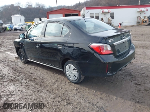2022 Mitsubishi Mirage ES with VIN ML32FUFJ4NHF09103, listed as a IAAI auction lot 41211686 with 30,151 mi miles and . Bid and sale history available at DreamBid. Image 3.