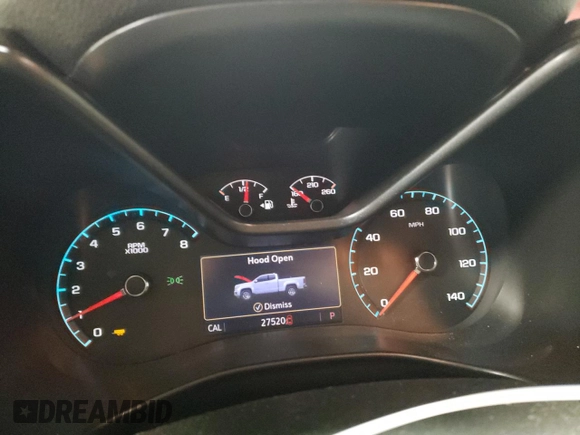 2020 Chevrolet Colorado 4WD ZR2 with VIN 1GCGTEEN6L1108483, listed as a Copart auction lot 87216404 with 27,520 mi miles and Salvage title. Bid and sale history available at DreamBid. Image 9.