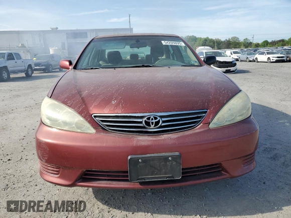 2005 Toyota Camry LE with VIN 4T1BF30K15U102011, listed as a Copart auction lot 54209895 with 192,166 mi miles and Salvage Title. Bid and sale history available at DreamBid. Image 5.