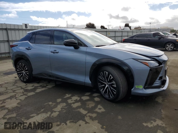 2023 Lexus RZ with VIN JTJAAAAB8PA005620, listed as a Copart auction lot 49634825 with 26,553 mi miles and Salvage Title. Bid and sale history available at carsss.com. Image 4.