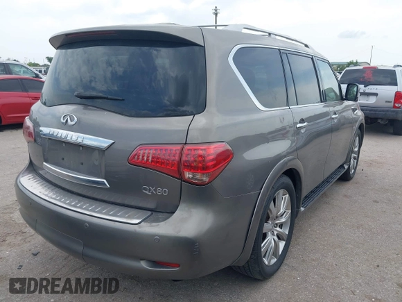 2014 Infiniti QX80 with VIN JN8AZ2NF5E9556556, listed as a IAAI auction lot 42455689 with 237,980 mi miles and . Bid and sale history available at DreamBid. Image 4.