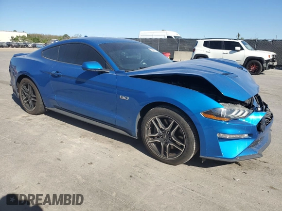 2020 Ford Mustang GT with VIN 1FA6P8CF8L5175338, listed as a Copart auction lot 49947045 with 62,954 mi miles and Salvage Title. Bid and sale history available at DreamBid. Image 4.