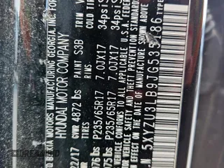 2018 Hyundai Santa Fe 2.4L с VIN 5XYZU3LB9JG535186, выставлен на аукционе Copart как лот 60098585 с пробегом 105 128 миль миль и Списание • Salvage title. История ставок и продаж доступна на DreamBid. Изображение 14.