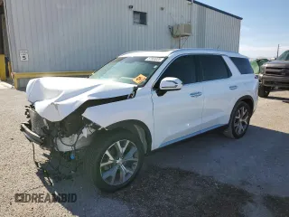 2022 Hyundai Palisade SEL z VIN KM8R34HE8NU361297, wystawiony jako Copart lot #57883225 z przebiegiem 28 682 mil mil oraz Szkoda całkowita • Salvage title. Historia ofert i sprzedaży dostępna na DreamBid. Obrazek 1.