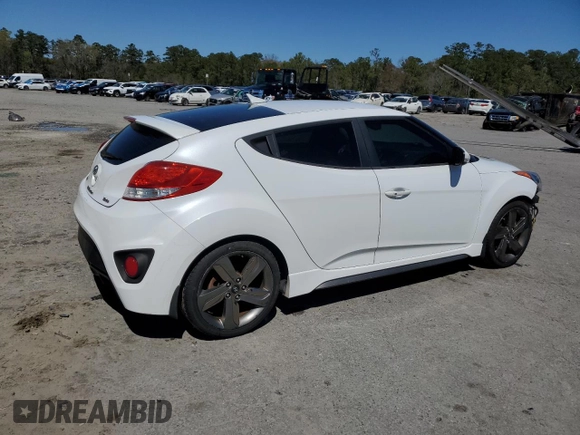 2015 Hyundai Veloster Turbo with VIN KMHTC6AE6FU238983, listed as a Copart auction lot 49506085 with 122,909 mi miles and Salvage title. Bid and sale history available at DreamBid. Image 3.