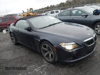 2008 BMW 6 Series 650i with VIN WBAEB53598CX63873, listed as a IAAI auction lot 41247667 with 283,230 mi miles. Bid and sale history available at carsss.com. Image 1.
